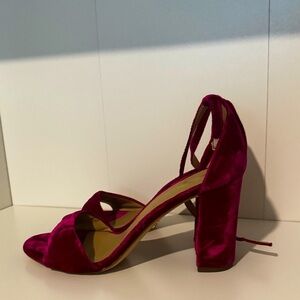 Sam Edelman Raspberry Suede Block Heel